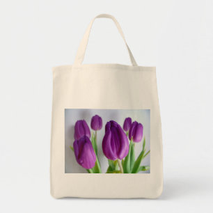 Bolsa Tote Tulipas Roxas