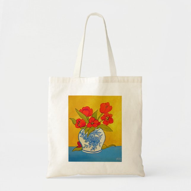 Bolsa Tote Tulipas Vermelhas (Frente)