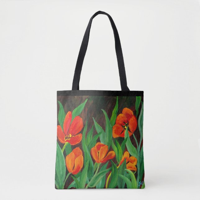 Bolsa Tote Tulipas Vermelhas (Frente)