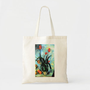 Bolsa Tote Tulips em um vaso de Paul Cezanne, Vintage Art