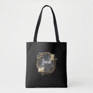 Bolsa Tote Tumbler térmico Geométrico Preto Personalizado
