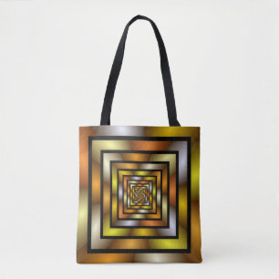 Bolsa Tote Túnel Luminoso - Gráfico Fratural Trippy