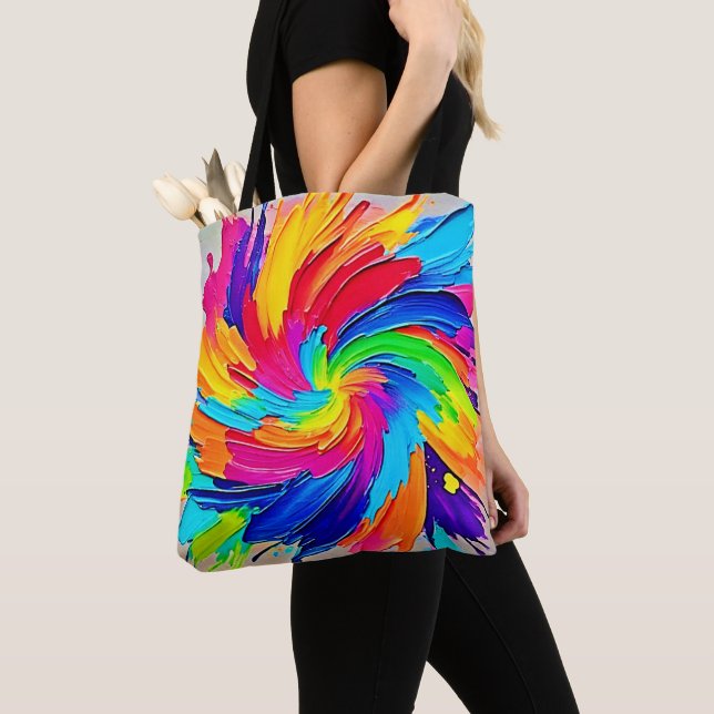 Bolsa Tote Turbilhão de cores: Abstrato (Close Up)