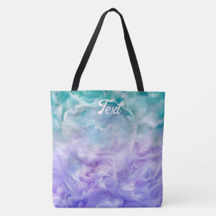 Bolsa Tote Turbilhão de nuvens azul e roxa
