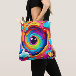 Bolsa Tote Turbulência da imaginação colorida