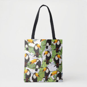 Bolsa Tote Turiano tropical, palmas verdes, padrão de colheit