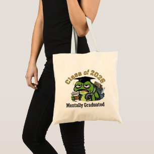 Bolsa Tote Turma de 2026 Mentalmente Graduada Sapo Cansado