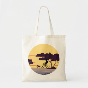 Bolsa Tote Turnê de bicicleta Cycologist-Safari com elefante