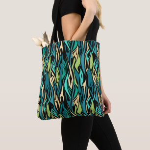 Bolsa Tote Turquesa abstrato