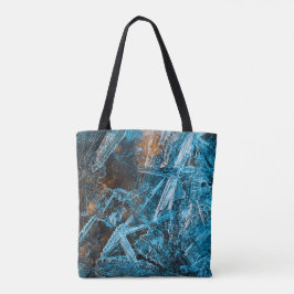 Bolsa Tote Turquesa Abstrato de gelo