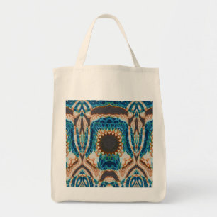 Bolsa Tote Turquesa Dourada Sun Sudoeste Arte