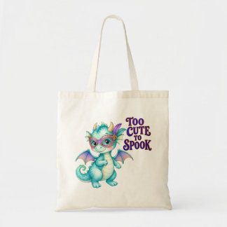 Bolsa Tote Turquesa Dragão de Halloween Muito Fofo para Assus