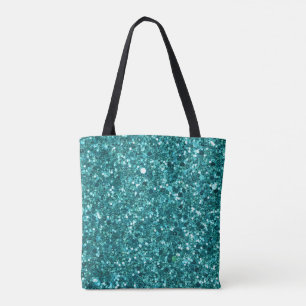 Bolsa Tote Turquesa, faísca e brilho