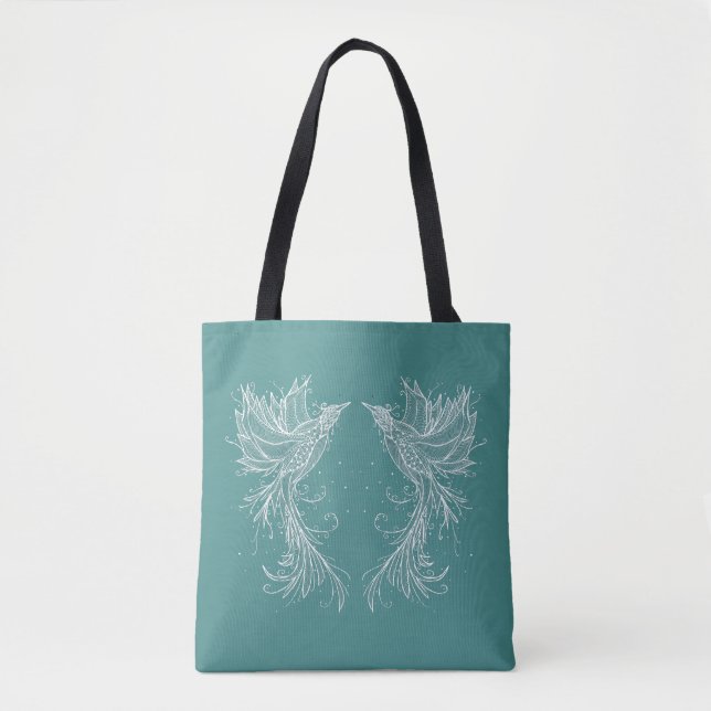 Bolsa Tote Turquesa Fênix Twins Toa Bag (Frente)