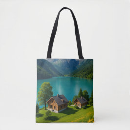 Bolsa Tote "Turquesa Traços: Um Carregar do Fanfarrão da Natu