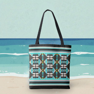 Bolsa Tote Turquesa Tribal