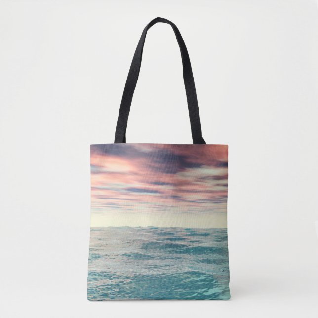Bolsa Tote Turquesa Waves (Frente)