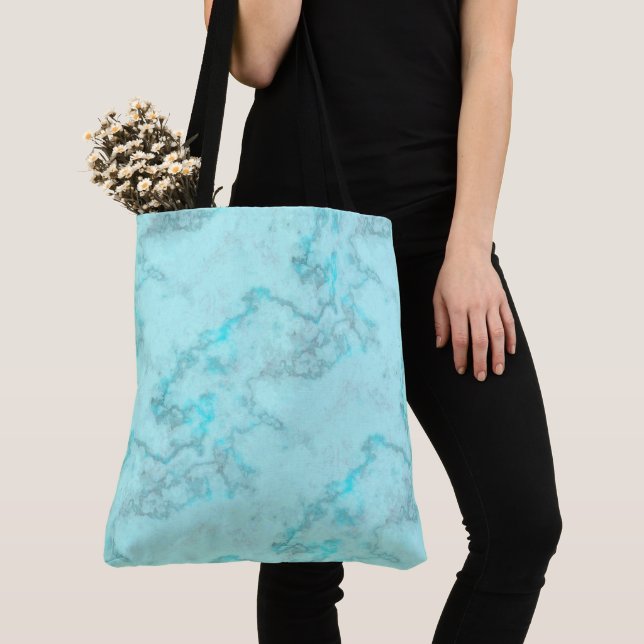 Bolsa Tote Turquoise Marble (Close Up)