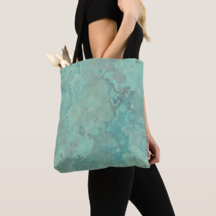 Bolsa Tote Turquoise Marble Abstrato Rug