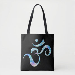 Bolsa Tote Turquoise Marbled Om 