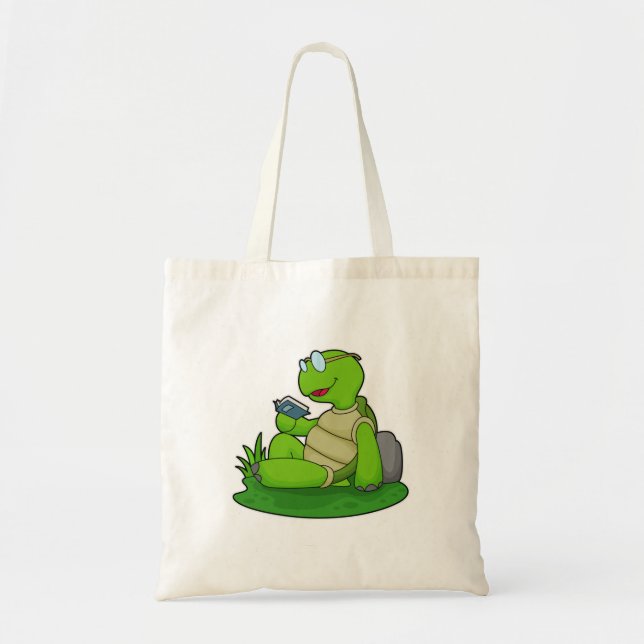 Bolsa Tote Turtle Leading Book (Frente)