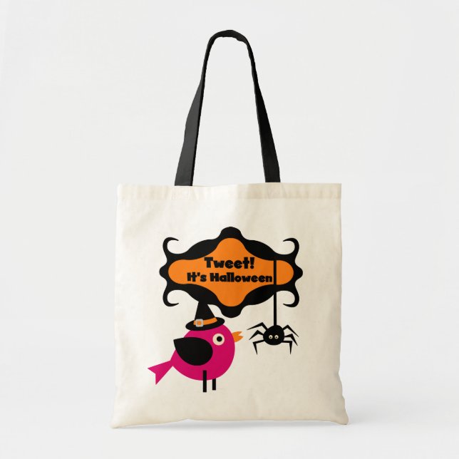 Bolsa Tote Tweet Halloween T-shirts e presentes (Frente)