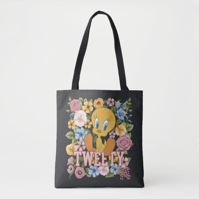 Bolsa Tote TWEETY™ Floral Embroidery Graphic (Frente)