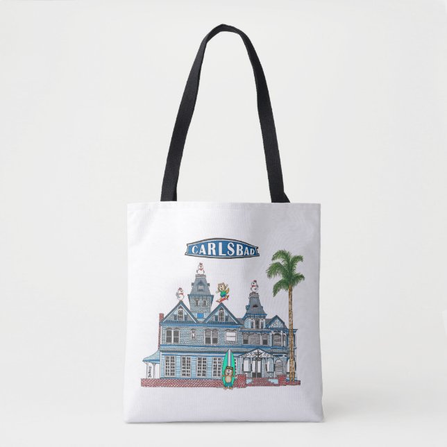 Bolsa Tote Twin Inns Beach City Carlsbad (Frente)