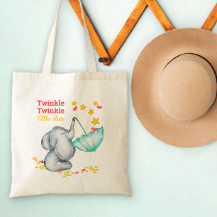 Bolsa Tote Twinkle Twinkle Little Star Bebê Elefante