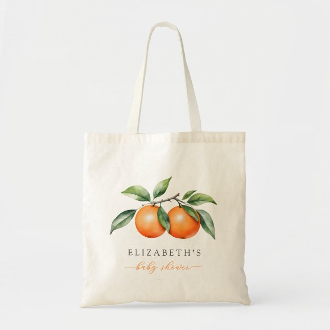 Bolsa Tote Twins - Saco do Chá de fraldas Laranja (Frente)