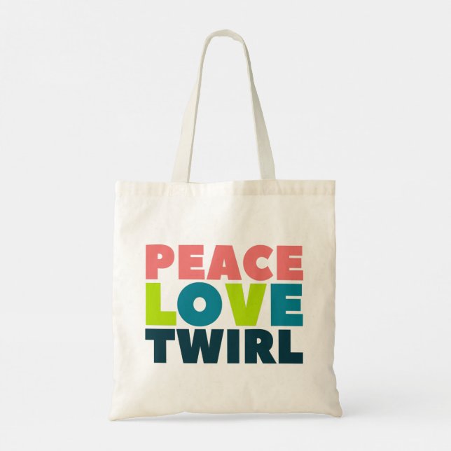 Bolsa Tote Twirler da Guarda do Peace Love (Verso)