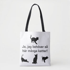 Bolsa Tote Tygkasse med katter