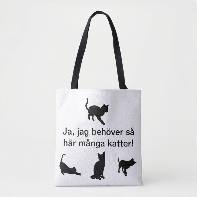 Bolsa Tote Tygkasse med katter (Frente)