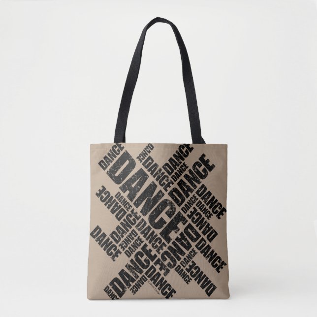 Bolsa Tote Typographic Dance (Distressed) (Frente)