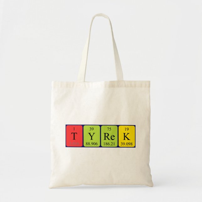 Bolsa Tote Tyrek periódica mesa name tote bag (Frente)