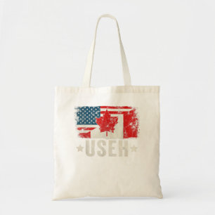 Bolsa Tote U Eh American Canadian Flag Vintage Canada Day