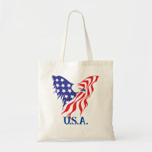 Bolsa Tote "U.S.A." Monograma Saco de tote Patriótico