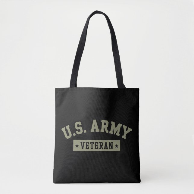 Bolsa Tote U.S. Army Veteran Veterans America American Flag (Frente)