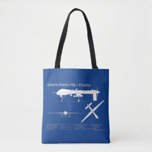 Bolsa Tote UAV de Predador MQ-1 - ABD de Bluetooth de Avião
