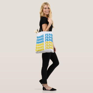 BOLSA TOTE UCRÂNIA AZUL E AMARELO ESCOLHA PAZ