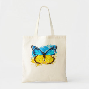 Bolsa Tote Ucrânia Bandeira Ucrânia Butterfly Ucrânia Butterf