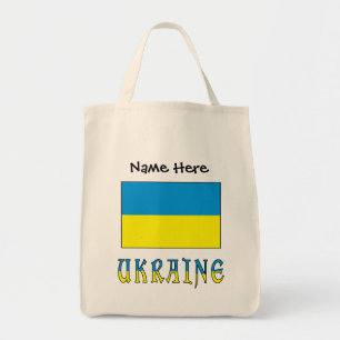 Bolsa Tote Ucrânia Bandeira Ucraniana Personalizada