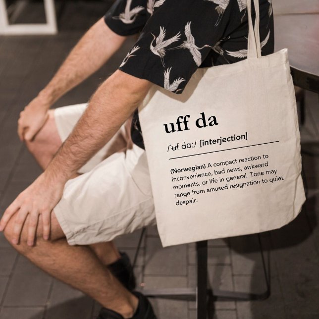 Bolsa Tote Uff Da Definition Norway Funny Norwegian Gift (Criador carregado)