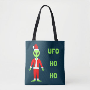 Bolsa Tote UFO Ho Pai alienígena Natal Personalizado