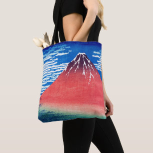 Bolsa Tote ukiyoe - Hokusai : N.º 33 Fuji Vermelho -