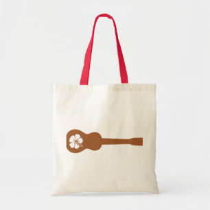 Bolsa Tote Ukulele e hibisbus