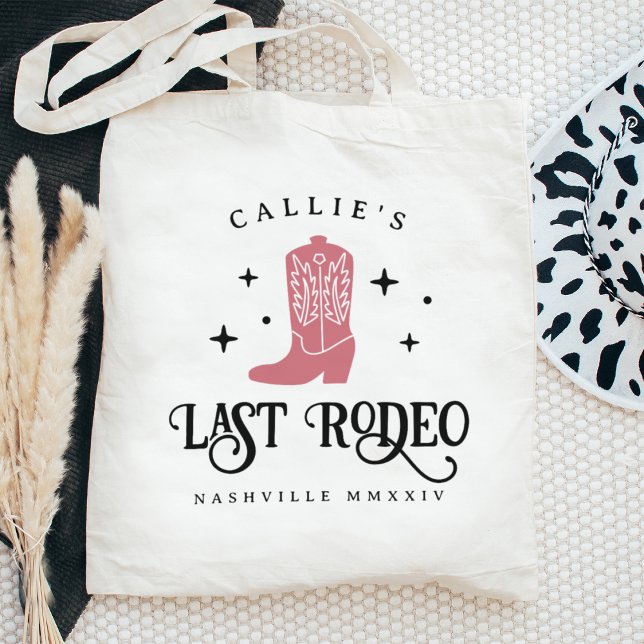 Bolsa Tote Última Vaqueira de Rodeio Festa de Despedida de So (Criador carregado)
