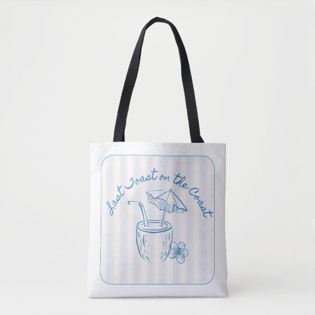Bolsa Tote Último brinde na costa Projeto de despedida de sol (Frente)