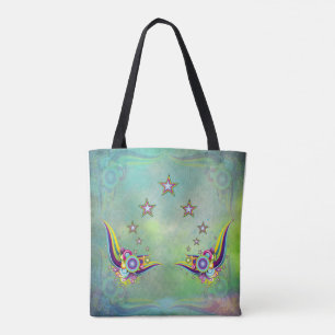 Bolsa Tote Um abstrato de aquamarina em greve
