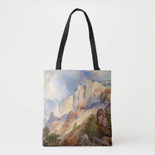 Bolsa Tote Um Aguaceiro no Yellowstone Cañon por Moran